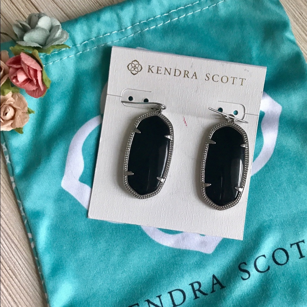 Kendra Scott Black and Silver Earrings